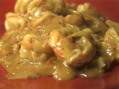 Recette asiatique : curry de crevettes au lait de coco