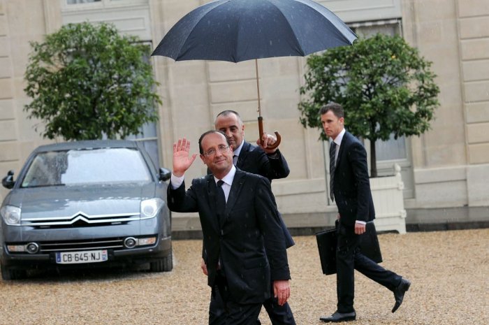 François Hollande lors de investiture au palais de l'Élysée en 2012