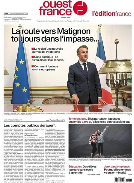 Ouest-France : la France dans "l'impasse"