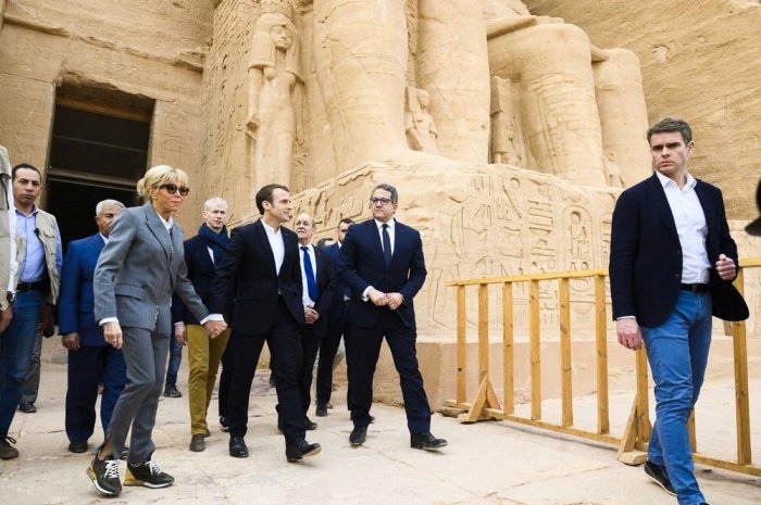 Brigitte et Emmanuel Macron visitent un temple égyptien de 3000 ans&nbsp;