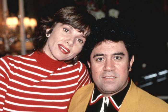 Victoria Abril en 1992 avec Pedro Almodóvar