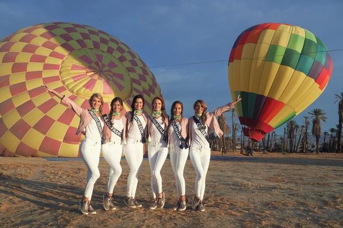 Quelques Miss ont participé à une activité montgolfière