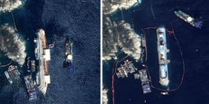 Costa Concordia : photos de la côte italienne avant et après le redressement !
