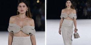 Photos : Laetitia Casta ultra sexy pour son défilé à la Fashion Week de Paris