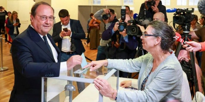 Législatives : la tenue de Julie Gayet pour aller voter avec François Hollande fait polémique